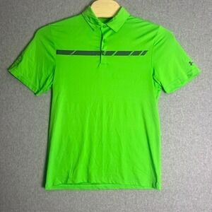 Under Armour Men's Green Coldblack HeatGear Golf Polo Shirt Size Medium‎